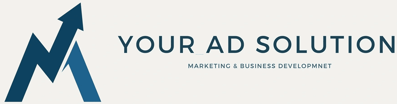 Logo with arrow and business name text.